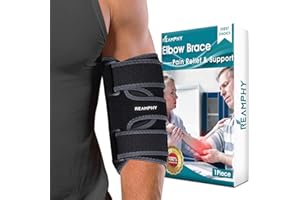 Reamphy Elbow Brace,Comfortable Night Elbow Sleep Support,Elbow Splint, Adjustable Stabilizer Splints, Cubital Tunnel Syndrome,Tendonitis,Ulnar Nerve,Tennis,Fits for Men and Women(Fits Most)