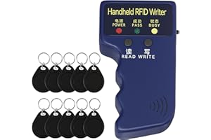 TIMESKEY NFC RFID Copier 125khz RFID Reader Writer Handheld ID Copier for T5577 or EM4305+10pcs T5577 Keychains