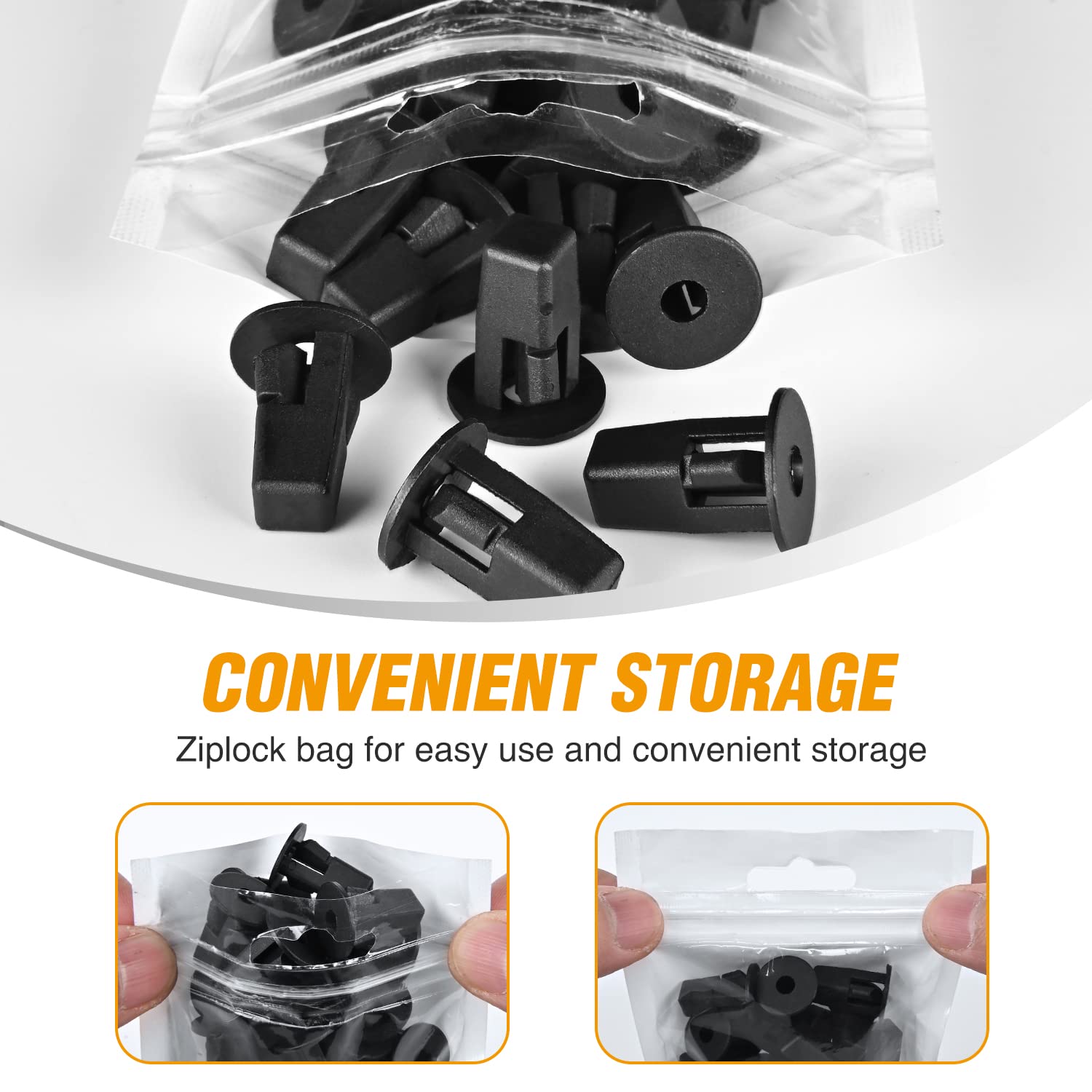 GOOACC 50PCS Fender Liner Screw Grommet Replacement for Toyota Mirai Sequoia Sienna Tacoma Tundra Fender Liner Nylon Retainer Clips OEM:#90189-06214