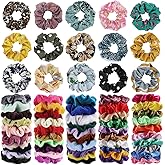 Cehomi 65 Pcs Velvet Hair Scrunchies Hair Bands for Women or Girls,Elastic Soft Ponytail Holder Hair Ties for Birthday, Party