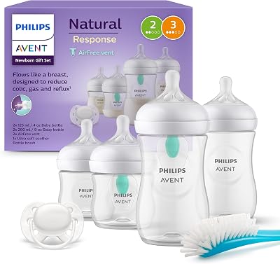 Philips Avent AirFree Vent Baby Bottle Gift Set 4 Bottles 0-12m SCD657/11