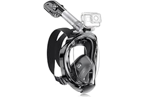 X99 Full Face Snorkel Mask for Adults, Snorkeling Gear with Latest Dry Top Breathing System Anti-Fog & Anti-Leak, 180°Panoram