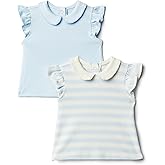 Amazon Essentials x Sofia Grainge Toddler and Baby Girls' Short Sleeve Blouse