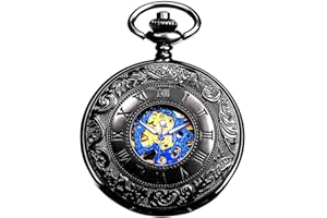 New Brand Mall Men’s Pocket Watch with Chains Steampunk Mechanical Pocket Watches Christmas Graduation Birthday Gifts Fathers Day