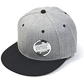 The Vintage Year Heather Wool Blend Flat Bill Leather Adjustable Snapback Hats Baseball Caps