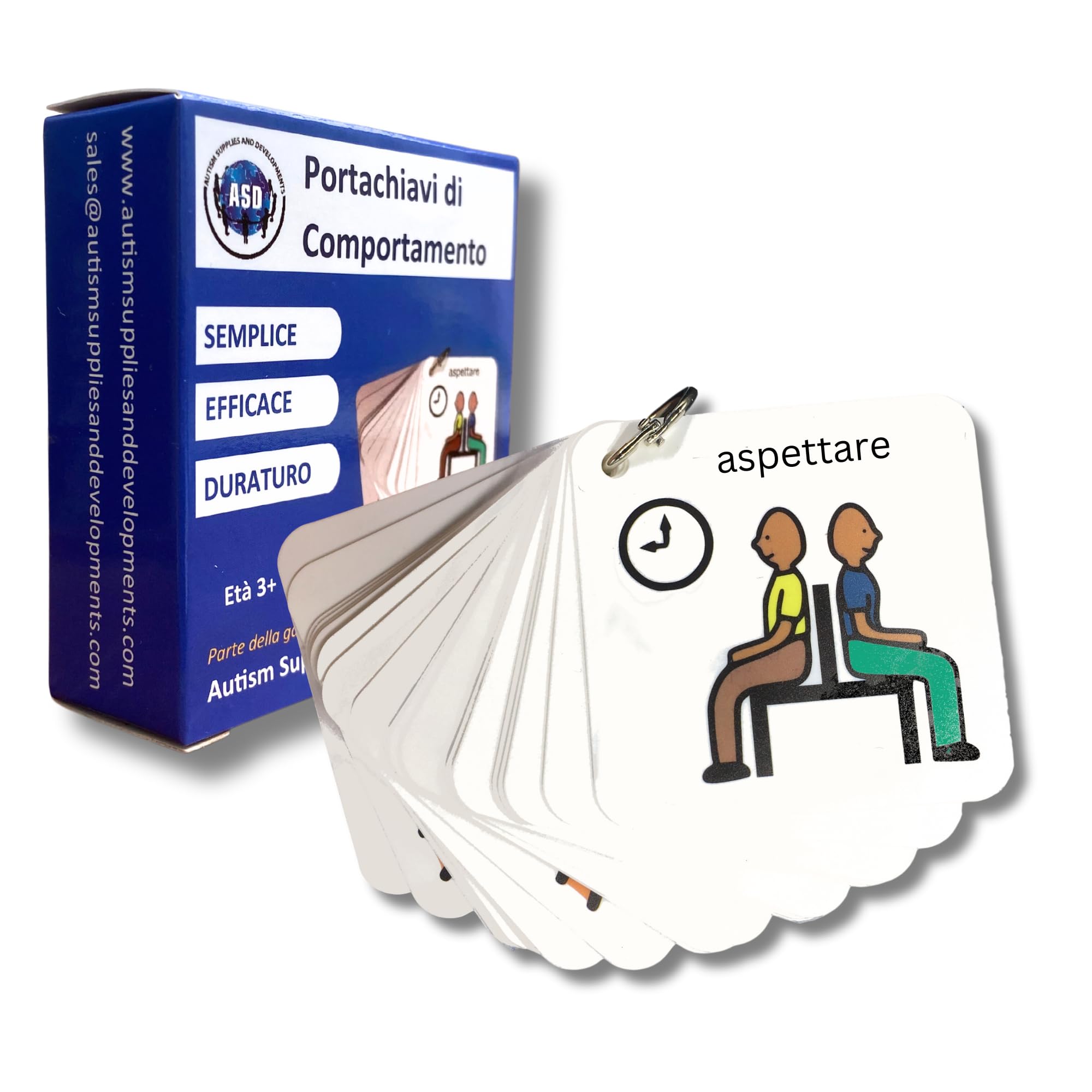 Plastic Visual Behaviour Keyring (Italian) — image 1