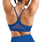 Sports Bras for Women High Support - Womens Spaghetti Strap Padded Yoga Sports Bra - Soft Comfy Y Back Workout Tops Gym