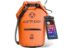 Earth Pak Waterproof Dry Bag with Zippered Pocket - Waterproof Dry Bag Backpack Keeps Gear Dry