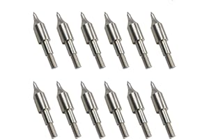 Flying Swifts Archery Field Points Practice Field Tips100/125/150/200/300 Grains Archery Target Practice Hunting Broadheads Points Arrow Tip for Recurve Compound Bow Standard Threaded Screw-in Arrow