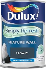 Dulux Simply Refresh Ink Well Matt Emulsion Paint 1.25 L One Coat Feature Wall view 3
