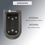 Defender Compact Key Safe Mini Wall Mounted Outdoor Push Button Key Lock Box view 3