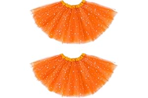 Century Star 2 Pack Sparkle Tutu for Toddler Girls Ballet Dance Skirt Princess Baby Kid Dress up Birthday Party 3 Layers 2-8T