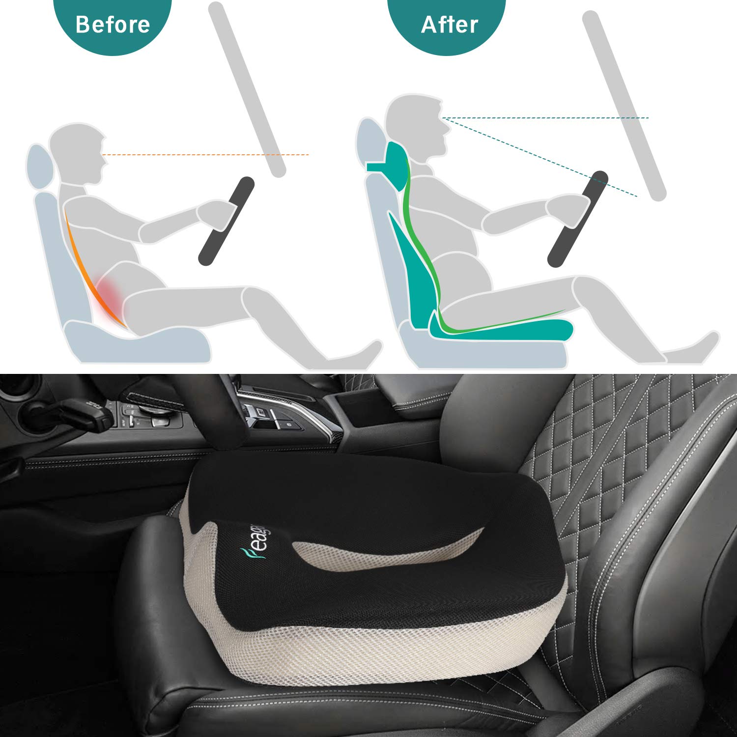 Cuscino Ergonomico Memory Foam Cuscino Cuscino Di Supporto Lombare per
