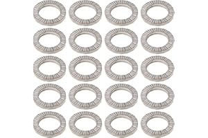 ECSiNG 20PCS M8 Wedge Manganese Steel Washers Double Stack Locking Washers Outer Diameter 13.5mm Thickness 2mm for Distribute