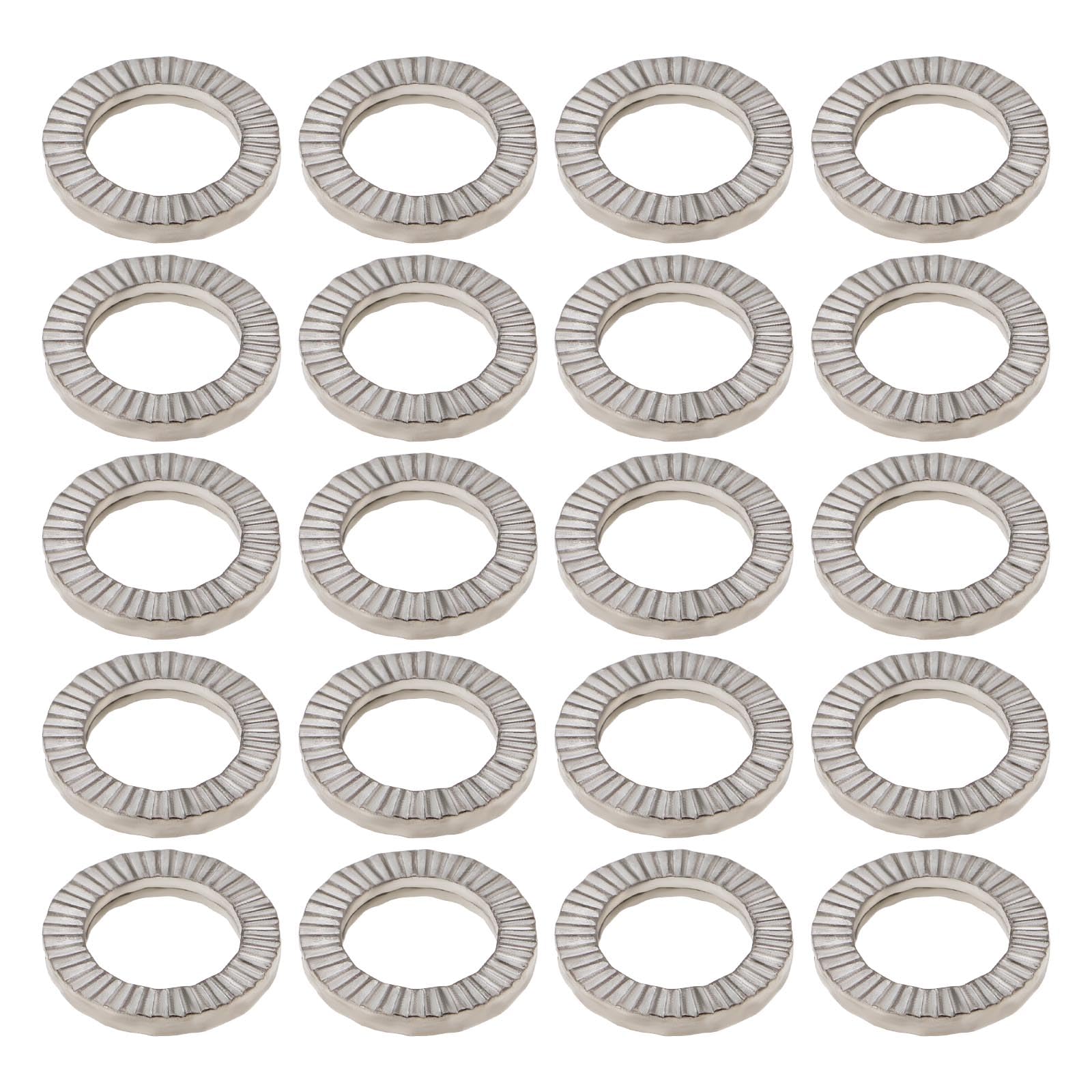 ECSiNG 20PCS M8 Wedge Manganese Steel Washers Double Stack Locking Washers Outer Diameter 13.5mm Thickness 2mm for Distribute Pressure from Bolts and Nuts