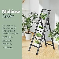WOA WOA Step Ladder 4 Step Folding with Wide and