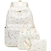 BTOOP Girls Backpack Kids Boys Elementary Bookbag Girly School Bag with Insulated Lunch Tote and Pencil Pouch