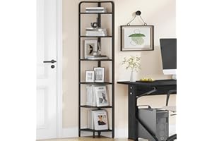Hzuaneri Corner Shelf Stand, Corner Bookshelf Bookcase, Plant Shelf, Corner Display Rack, Standing Shelf with Metal Frame for