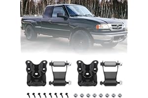 KUNCAIISH Rear Leaf Spring Shackles, Hanger Brackets Repair Kit Fit for 1986-2011 Ford Ranger, Fit for Mazda B2300/B3000/B400