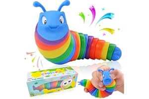 Cevioce Fidget Slug Toy, Sensory Slug Fidget Toys for Kids & Adults, 1Pc Autism Sensory Toys for Autistic Children Toddlers, Toddler Toys - 3 4 5 6 7 8+ Year Old Girl Boy Birthday Gifts D