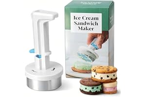 Ice Cream Sandwich Maker Tool, Stainless Steel Ice Cream Scoop with Trigger Release, Easy Ice Cream Cookie Sandwich Maker, De