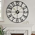 Amazon.com: LEIKE Large Wall Clock, 24" Silent Non-Ticking, Battery ...