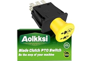 AOLKKSI 10 AMP Upgrade Blade Clutch PTO Switch Compatible with John Deere AM131966 L120 L130 D140 D150 D155 D160 D170 LA130 LA140 LA145 LA150 X130R X140 X165 Z225 Z235 Z245 Z255