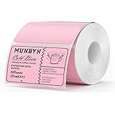 MUNBYN 3x2 Inch Pink Thermal Labels, Thermal Sticker Labels for Price, Barcode, Mailing, Name, 500 Sheets/1 Roll