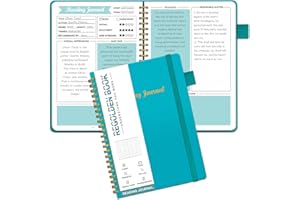 REGOLDEN-BOOK Reading Journals for Book Lovers, Book Journal Reading Log for Readers to Review and Track Your Reading, Book Club Journal and Planner, 80 Books (8.5x5.5"), Teal