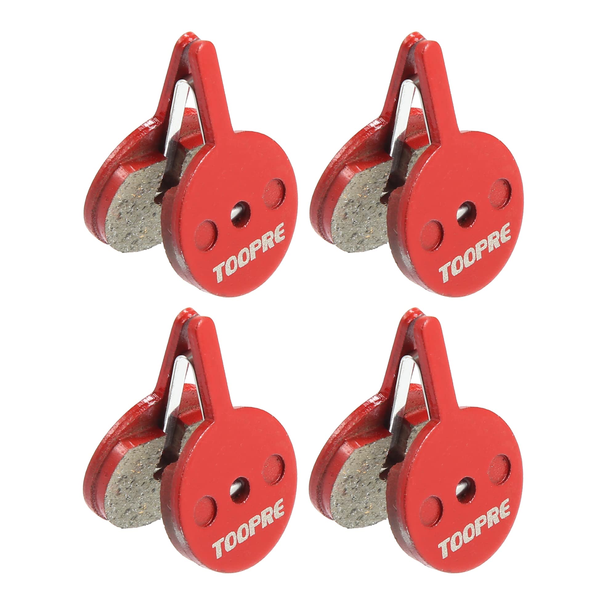 X AUTOHAUX 4 Pair Resin Bicycle Cycle Disc Bike Brake Pads with Spring Leaf