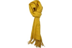 Plum Feathers Winter Scarf Shawl with Cashmere Feel - Rich Solid Colors Winter Scarves and Wraps 72" x 12"