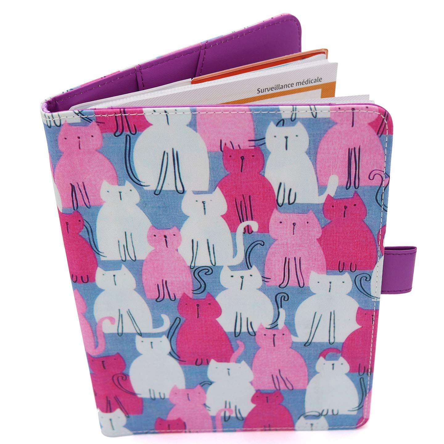 Oxrose Baby Health Booklet – Cats Pattern – A5 Format 15x21 cm – Discounts for Rangers The Orders