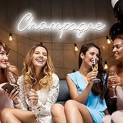 Champagne Neon Signs for Wall Decor, 23.6*7.7