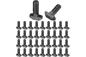 uxcell 40pcs M8x20mm t Slot Drop-in Bolt, Carbon Steel Hammer Head Bolts t Shape Stud Sliding Screw for European Standard 40 