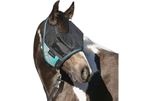 KENSINGTON PROTECTIVE PRODUCTS Kensington 90% UV Fly Mask CatchMask UViator - Without Ears & Forelock Freedom Web Trim Size: L-Avg Color: 2021 - Atlantis