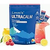 Loroc'e UltraCalm Super Cortisol Reducer Drink, Magnesium Glycinate (30 Servings), L-theanine, Ashwagandha, Vitamin D, No Sugar, Raspberry Lemonade Sleep Aid Powder