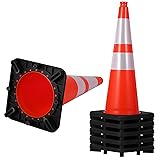 GarveeTech 8 Pack 28” PVC Traffic Cones, Heavy