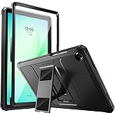 MoKo Shockproof Case Fit Samsung Galaxy Tab A11+ Plus/ A9+ 11 Inch, Black | Full Body Rugged Stand Back Cover with Built-in S