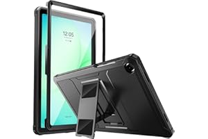 MoKo Case Fit Galaxy Tab A11+ Plus/A9+ 11-Inch 2025/2023, Shockproof Full Body Rugged Stand Back Cover with Built-in Screen P