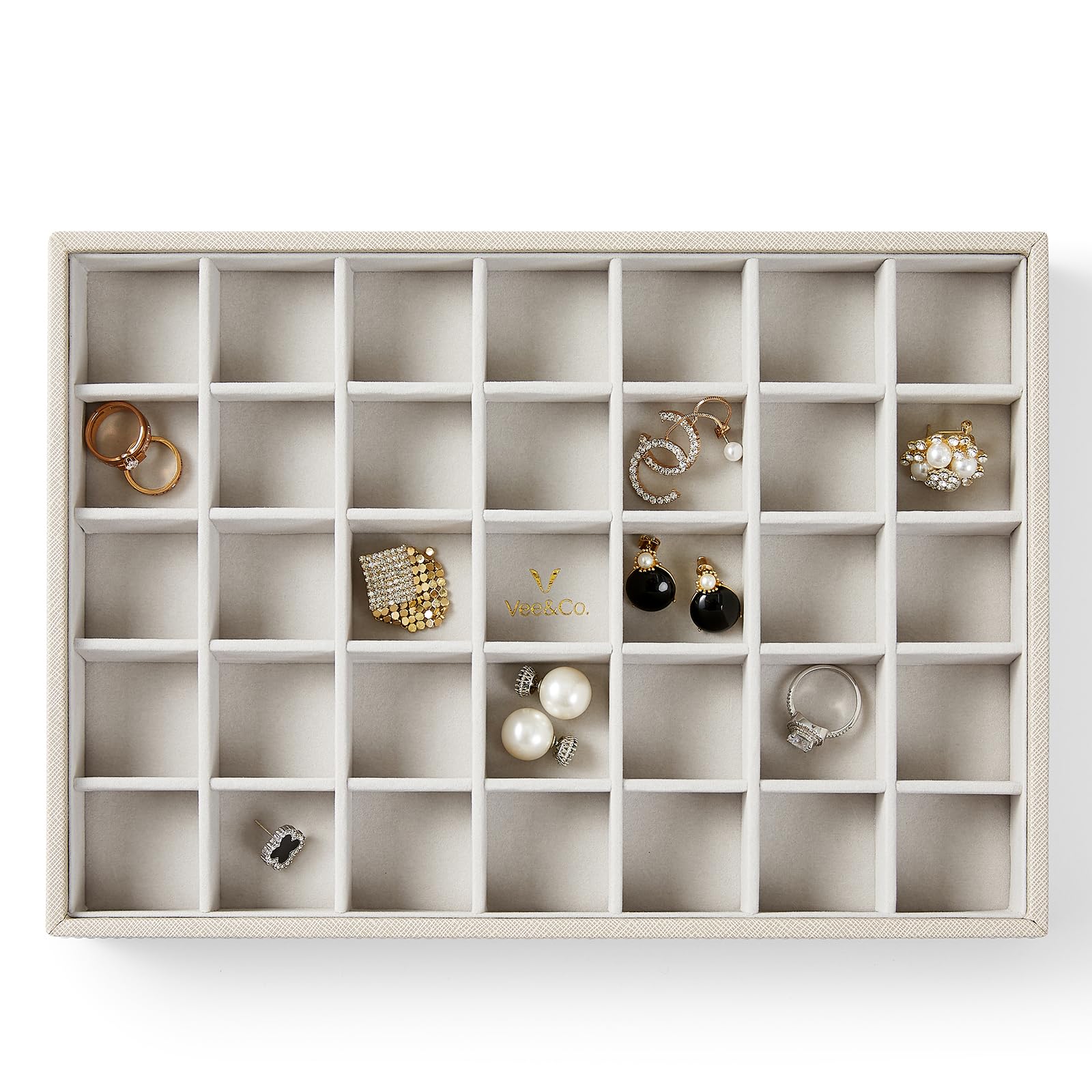 VEE&CO. Stackable Jewelry Organizer Trays for
