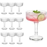 Ronasip 7oz Plastic Champagne Flutes - Clear Acrylic Champagne Glasses for Champagne Tower, Unbreakable Reusable Coupe Glasses for Wedding, Bridal Shower, Toasting &amp; Party (10, Clear)