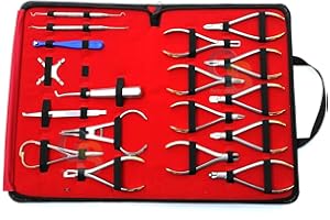 GS ONLINE 18 Pcs Basic Orthodontics Dental Instruments Set Composite Kit Premium DN-2123 by G.S Online Store