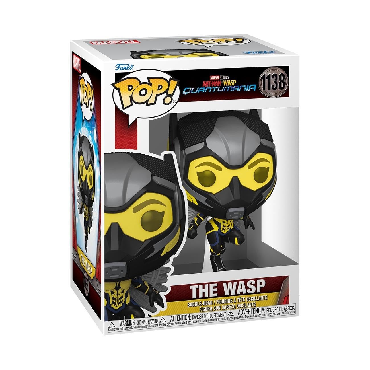 Funko POP! Vinyl Marvel: Ant-Man Quantumania - Wasp - 1/6 Odds for Rare Chase Variant - Collectable Vinyl Figure - Gift Idea - Official Merchandise - Toys for Kids & Adults - Movies Fans
