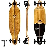 Magneto Longboards Bamboo Longboards for Cruising, Carving, Free-Style, Downhill and Dancing (Bamboo Drop &amp; Fiberglass Through Longboard)