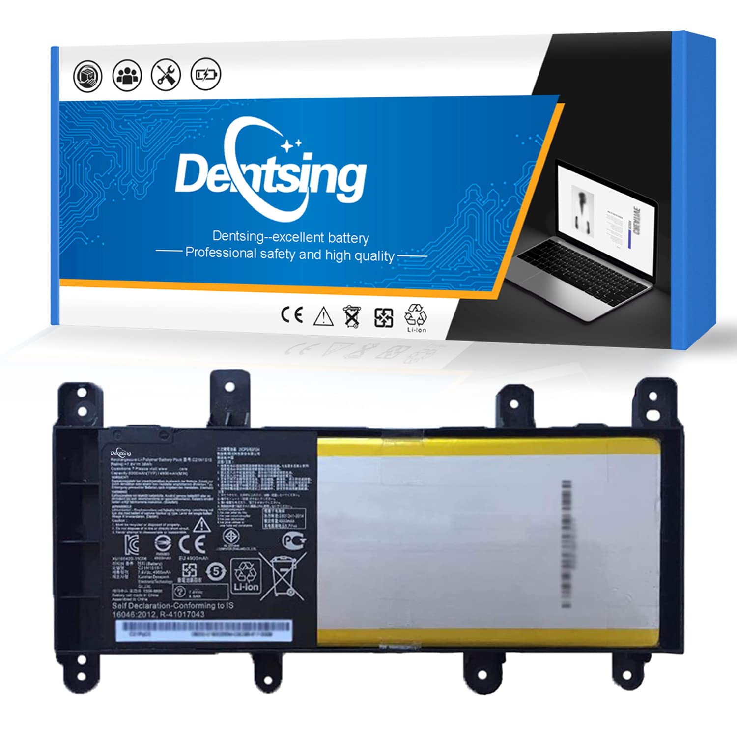 ANTIEE 7.6V 38Wh/4900mAh C21N1515 Laptop Battery Compatible with ASUS X756UW X756UQ X756UV X756U X756UJ X756UA X756UX X756UB X756UQ Series Notebook 0B200-01800100