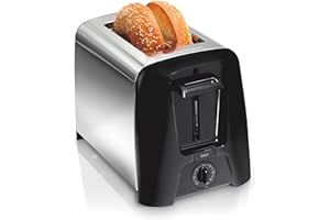 Hamilton Beach 2 Slice Toaster with Extra Wide Slots, Shade Selector, Auto-Shutoff, Cancel Button and Toast Boost, Black