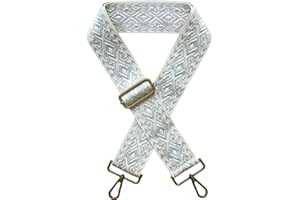 Yiaizhuo Boho 2" Wide Women's Purse Strap Replacement Crossbody Canvas Bags Shoulder Guitar Straps for Handbag Adjustable