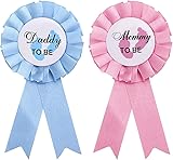 Leewoth 2 Pieces Daddy and Mommy to Be Tinplate