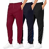 Real Essentials 3 Pack: Boys' Athletic Jogger Sweatpants - Kids Teens Youth Active Sports Pants with Pockets (Sizes 5–18)
