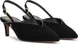 Vince Camuto Women's Kylien Pump, Black Suede, 8